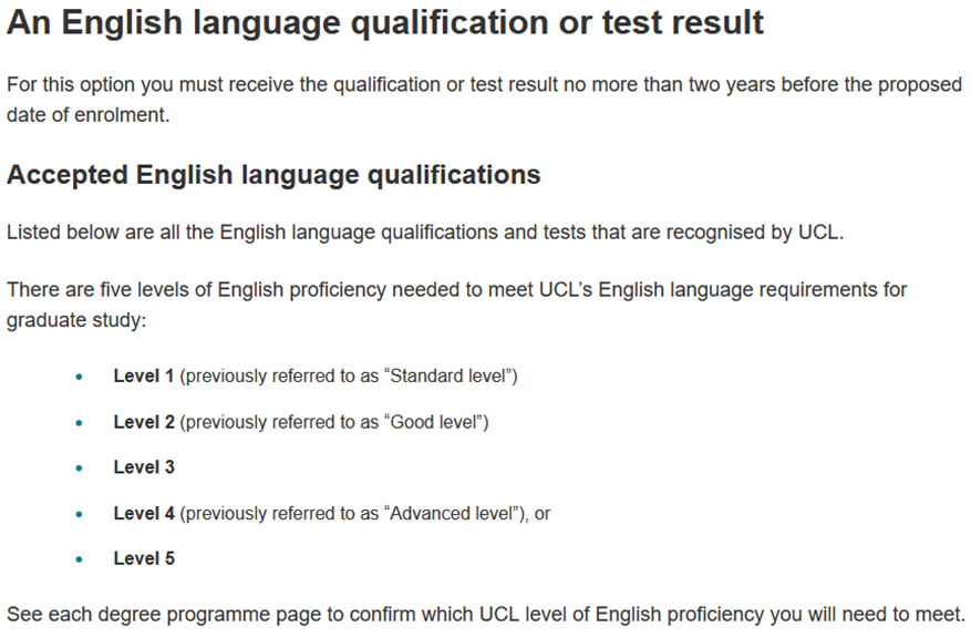 在23Fall的申请中，UCL语言要求发生了重大变化