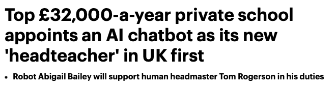 英国学校开始聘AI担任校长